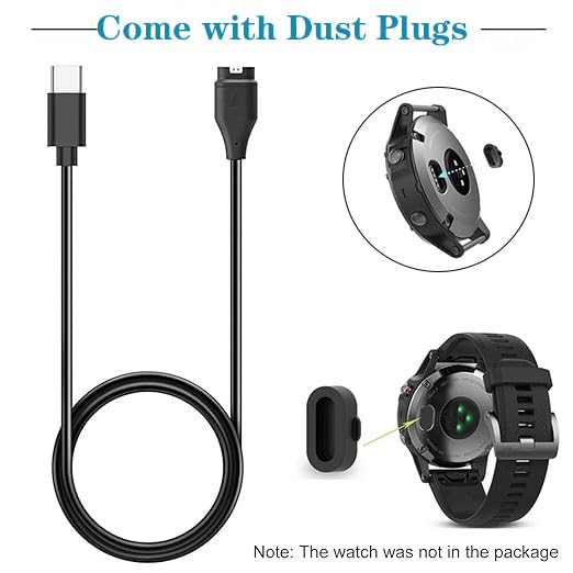 [2-Pack] Type C Chargers Compatible for Garmin Venu 4 41mm/45mm, UCB-C Charging Cable & Dock & Port Protector