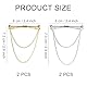 Sertay 4 Stück Kragen Clip Kette, Krawatte Kragen Pin, Anzug Accessoires Herren, Krawattennadel Anzug Accessoires, Kragen Bar Kette, Geeignet für Geschäftsverhandlungen, Termine oder Abendessen