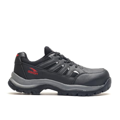 Image of ASIAN Protective-01 Men's Safety Shoes | Breathable Mesh Upper, Heavy-Duty Grip Sole, Lace-Up Work Shoes for Construction & Factory Use