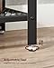 VASAGLE Console Table, 2-Tier Entryway Table with Mesh Shelf, Narrow Sofa Table, Steel Frame, Adjustable Feet, for Hallway, Living Room, Industrial Style, Rustic Brown and Black ULNT80X