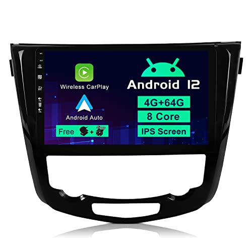 SXAUTO Car Radio Android 10 Suitable for X-Trail Qashqai J11 Rouge (2014-2018), Built-in Carplay/Android Car/DSP