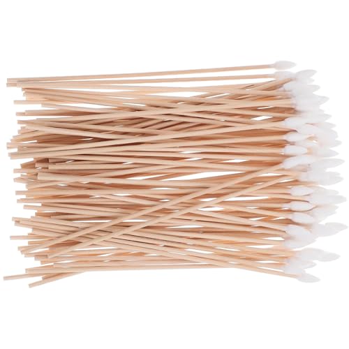 CIYODO 15cm Long Wooden Swabs Disposable Buds with Pointed Tip for Industrial Cleaning and Beauty