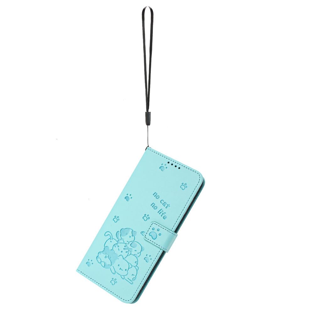 Generic Étui compatible avec Samsung Galaxy S7 (couleur : rouge) Étui à rabat en cuir avec motif mignon