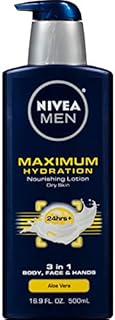 Nivea Men Maximum Hydration Body Lotion, 3-in-1 Nourishing Lotion for Men, 16.9 Fl Oz Bottle