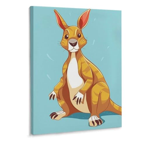 Toile murale amusante haut de gamme 40 x 30 cm avec cadre élégant pour chambre
