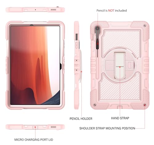 Coque antichoc Samsung Galaxy Tab S10 FE+ sangle pour protéger l'écran - 5