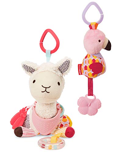 Skip Hop Bandana Buddies Baby Activity and Teething Toy Set with Multi-Sensory Rattle and Textures, Llama/Flamingo Skip Hop Bandana Buddies Baby Activity and Teething Toy Set with Multi-Sensory Rattle and Textures, Llama/Flamingo