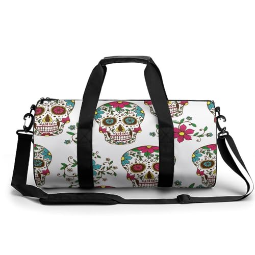Sac de voyage fleur crâne idéal pour votre week-end camping