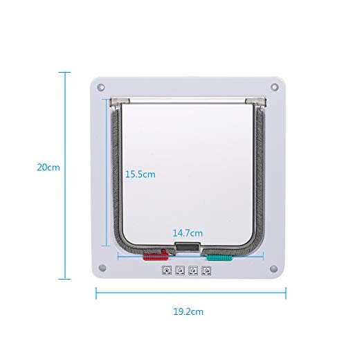 mewmewcat Porta Cat Pet Entrada Segura Ferromagnético Pet Flap Door 4 Maneiras de Bloqueio Automatic