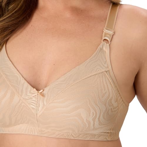 Image of Bali Women's Wireless Bra for Women - Double Support - Lace Full Coverage Bra - Stay-in-Place Straps - Spa Closure