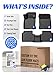 Runine Carbon Fiber Floor Mats for Ford Escape 2020-2024 2025 2026 (Not for Hybrid), All Weather Protection TPE Car Mats Custom Car Liners Accessories, Front & 2nd Row Floor Liners Set