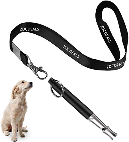 ZDCDEALS Dog Whistle, Dog Whistle to Stop Barking Adjustable Pitch Ultrasonic Safety Stainless