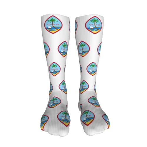 Seal Of Guam Casual Long Socks for Men's and Women's Soft Comfortable Winter Warm