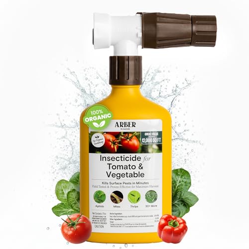 Organic Insecticide for Tomato, Fruits & Vegetables &ndash; 16oz Ready-to-Spray Hose-End &ndash; Controls...