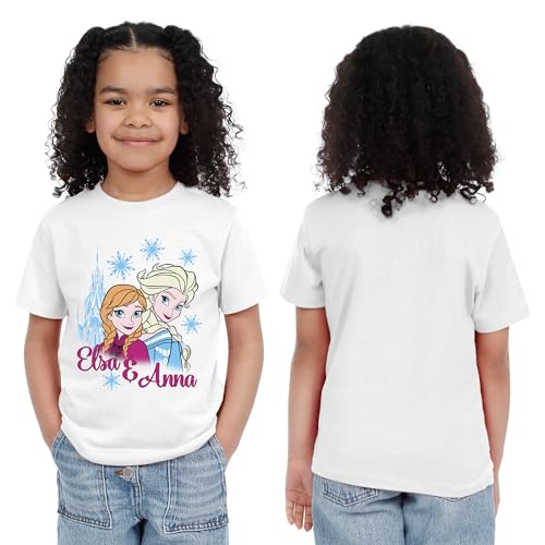 Disney Frozen Shirt 2 Pack, Anna and Elsa Girls T Shirts, Girls Shirts, Frozen T Shirt, Official Princess Merchandise2