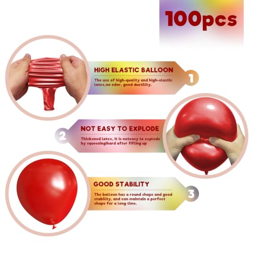 Image of Balloons Birthday Decorations Party Balloons - 100 Pack Balloon 12 inch for Birthday Bridal Shower Wedding Party Decorations