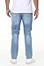 MZNBURAM Men's Stretch Regular Fit Straight-Leg Cotton Fashion Comfort Flex Waist Denim Pants Jeans (42, A#Light Tinted Indigo)