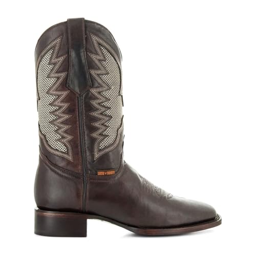 Soto Boots Mens Leather Square Toe Cowboy Boots H500453