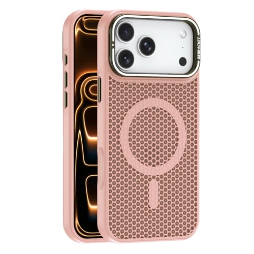 Sanlinba iPhone 17pro max 用ケース MagSafe対応 スタンド付き 放熱 冷却 マット 薄型 メッシュ 耐衝撃 マグネット ケース ワイヤレス充電対応 指紋防止