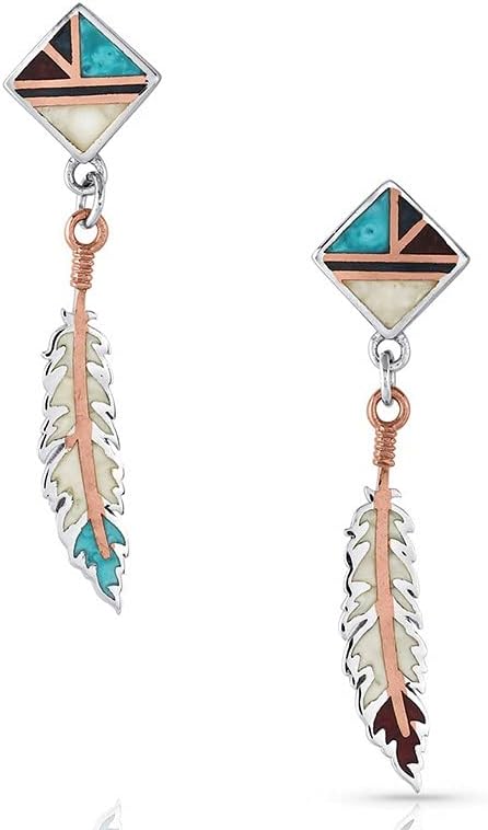 Montana Silversmiths Women's American Legends Feather Earrings Silver One Size