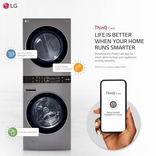 Lg WKE100HVA Single Unit Front Load Lg Washtower™ With Center Control™ 4.5 Cu. Ft. Washer And 7.4 Cu. Ft. Electric Dryer thumb #1