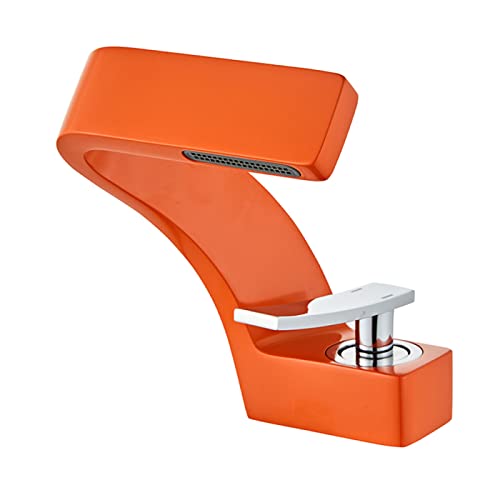 Grifo de lavabo cascada de latón robusto oro negro QYYZTQY
