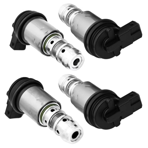 4 PCS Intake & Exhaust Engine Variable Valve Timing VVT Solenoid V8 4.4L 4.8L Compatible with BMW 545I 645Ci 04-05 550I 650I 09-10 745I 745Li 750I 750Li 02-04 X5 Oil Control Valve Replaces 11361707323