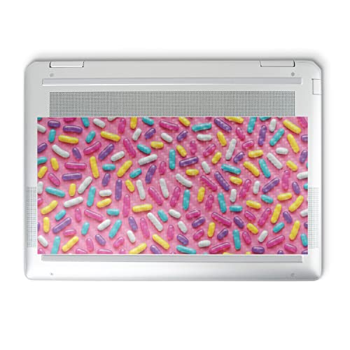 Image of MightySkins Carbon Fiber Skin Compatible with HP Spectre x360 14 inch (2022) Full Wrap Kit - Sprinkles | Protective, Durable Textured Carbon Fiber Finish | Easy to Apply | Made in The USA