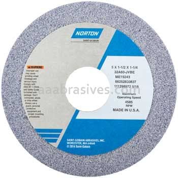 66252830832- Straight Cup Wheels Grinding Wheel, Disc 55x1-1/2x1-1/4 06 32a46 Aluminum Oxide (Pack of 1)