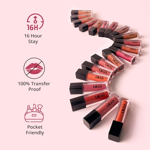 Image of ENN Long Lasting Semi Matte Liquid Lipsticks -16 Hour Coverage, Transfer-Proof, Highly Pigmented, Enriched with Hyaluronic Acid, Vitamin E & Argan Oil - Pack of 8 (Test & Trail)