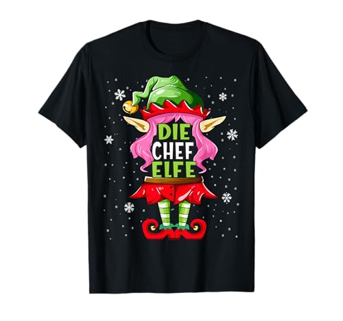 Chef Elfe Tshirt Outfit Weihnachten Familie Christmas T-Shirt