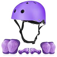 Flintronic Kids Bike Helmet and Pads Set for 2-13 Years, Adjustable Child Helmet with Knee, Elbow Pads and Wrist Guards - 7 in 1 Children Protective Gear for Outdoor Sports