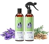 kin+kind Flea and Tick Spray and Shampoo Kit- Shampoo and Spray Set- Shampoo for Dogs, Spray for Dogs- for Tick and Flea Control Shampoo and Repel Spray- Lavender, 12 oz Each