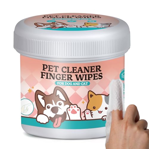 cosyumhy Dog Teeth Cleaning Wipes - Dental Wipes for Dogs Teeth & Cat Dental Care, Pet Teeth...
