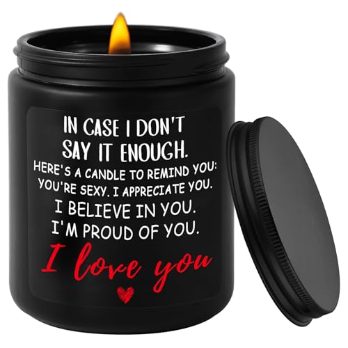 Homsolver Gifts for Him Her Anniversary Wedding Birthday Valentines Romantic Gifts for Boyfriend Girlfriend Unique Lavender Candle Gift for Him Her