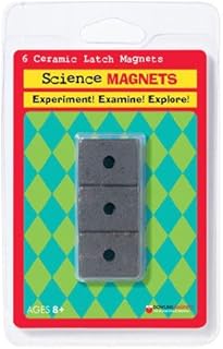 Dowling Magnets 731001 Ceramic Latch Magnets, Grade: 3 to 12, Dark Gray (Pack of 6)