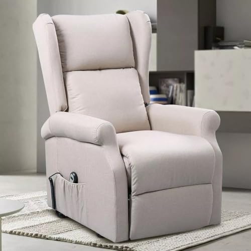 Am Group Home POLTRONA CAMILLA RECLINER ELETTRICO 2 MOTORI TESSUTO...