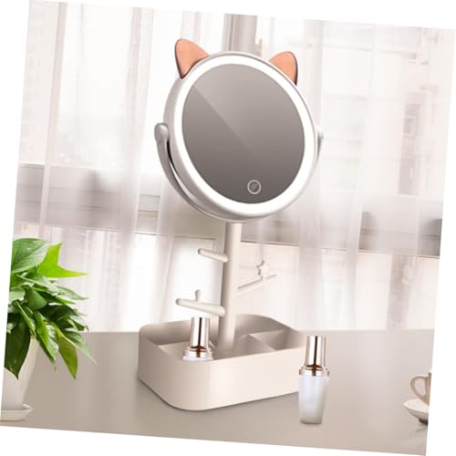 Miroir de maquillage LED rechargeable et lampe de bureau orientable pour coiffeuse - 3
