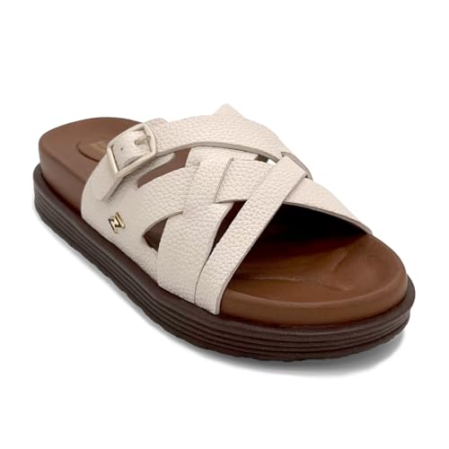 Image of KazarMax Premium Women's Effortless Comfort | Strappy Slide Sandals | Cushioned Footbed | Lightweight | Slip-On Sandals