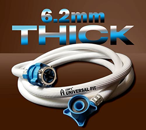 Image of LSRP's Universal Fit 3 Meter Water Inlet Hose Pipe For Fully Automatic Top Loading /Front Load Washing Machine Inlet Pipe /Water Inflow Optimally Flexible PVC Hose Pipe - 6.2mm Thick Rarest Quality