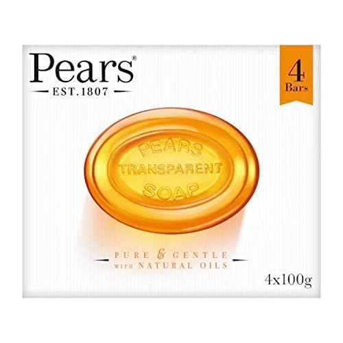 Pears Bar Soap Transparent (Amber), 4 Pack (4 x 100 g) Amazon.de