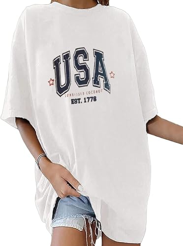 Image of Remidoo Oversized Graphic Tshirts for Women Casual Loose Fit Short Sleeve Tee