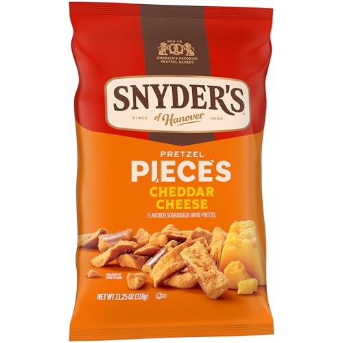 Image of Snyder's of Hanover Cheddar Cheese Flavored Pretzel Pieces, 11.25 Oz Bag (Pack of 3)