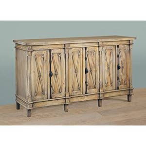 Sunset trading cottage 70 arrow credenza driftwood brown solid mahogany wood fully assembled sideboard  urban country home decor