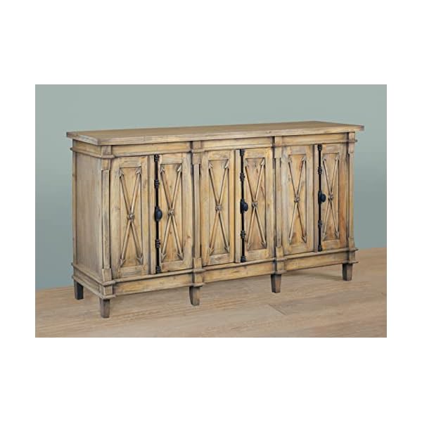 Sunset trading cottage 70 arrow credenza driftwood brown solid mahogany wood fully assembled sideboard  urban country home decor