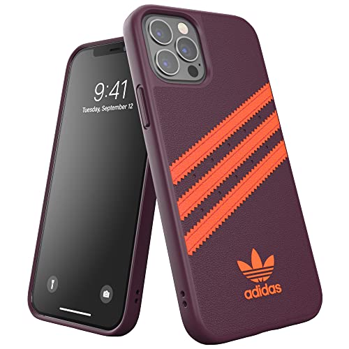 adidas Coque conçue pour iPhone 12 / iPhone 12 Pro 6.1, Coques testées Contre Les Chutes, Bords surélevés résistants aux Chocs, Coque de Protection moulée, Marron/Orange