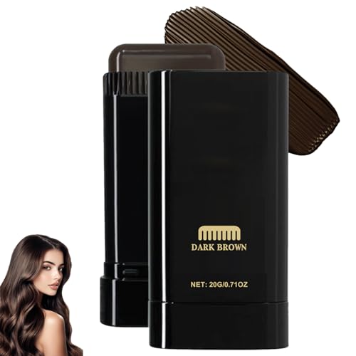 BERALLOYE Instant Hair Color Comb – Waterproof & Smudge-Proof Black-Brown Dye for Quick Root...