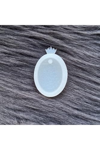 Epoksi Reçine Oval Kolye Silikon Kalıbı Esnek Parlak Silikon Kalıp