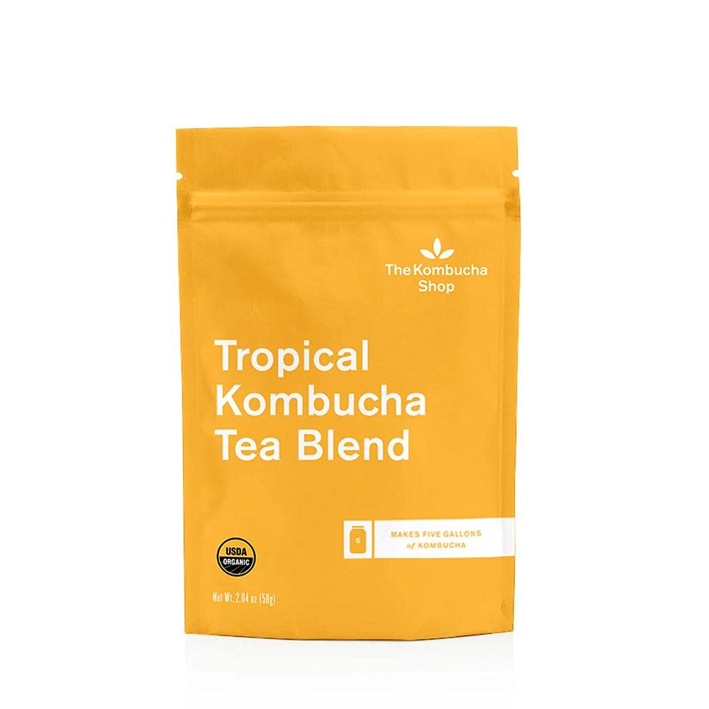 The Kombucha ShopTropical Flavor - Organic Black Loose Leaf Tea Blend - Makes 5 Gallons of Kombucha TeaUSDA Organic