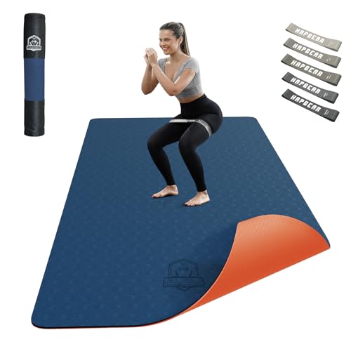 HAPBEAR Esterilla Yoga Grande - 183 cm x 91 cm x 6 mm, Esterilla ...